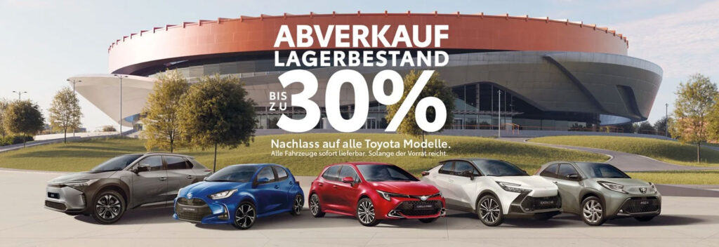 Angebot: Toyota Abverkauf Lagerbestand