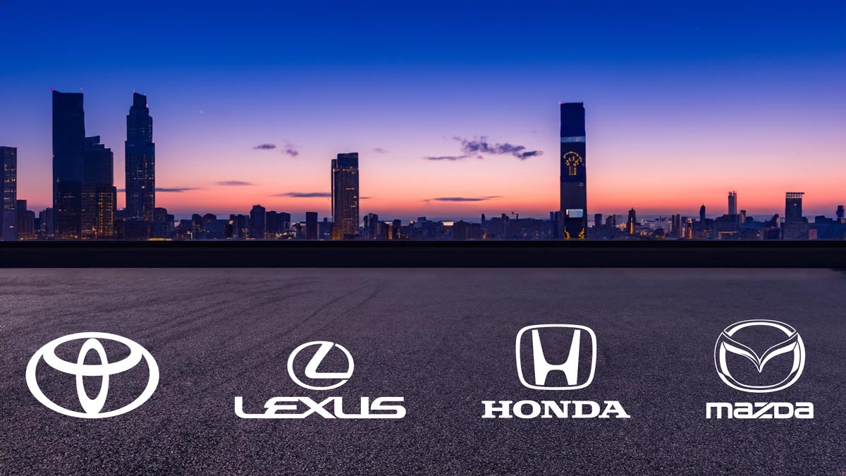 Motor Company Marken: Toyota, Lexus, Honda, Mazda